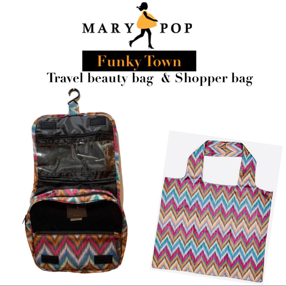 Travel beauty bag & shopper bag set NWT